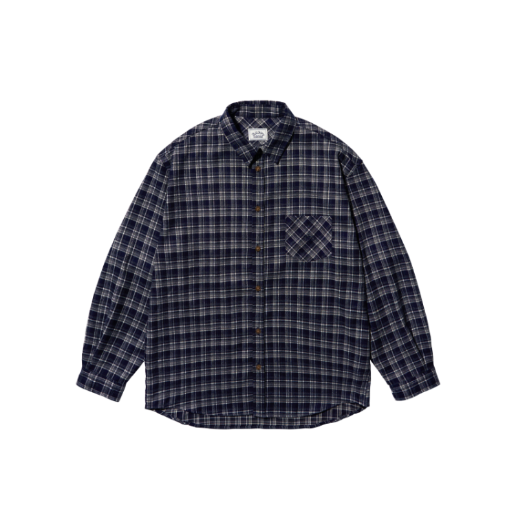 FLANNEL CHECK SHIRT - NAVY
