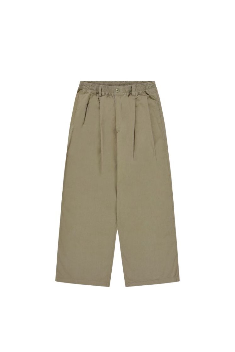 TWO TUCK WIDE CN PANTS - BEIGE