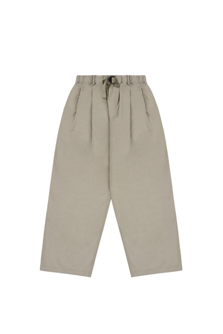 TWO TUCK WIDE PANTS - BEIGE