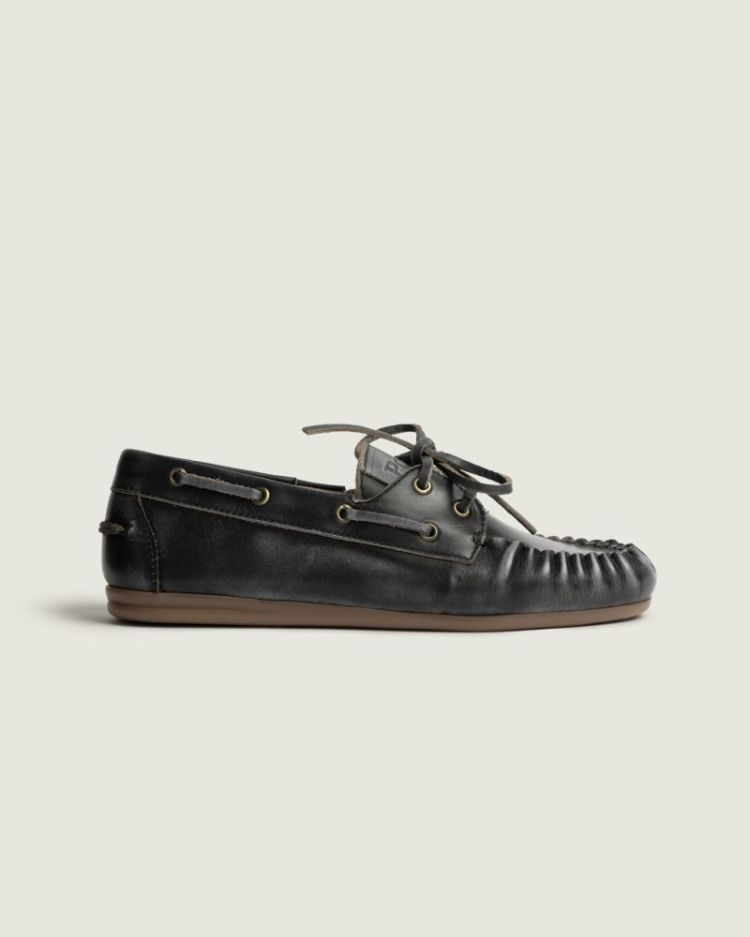 Boat Loafer Wrinkle - Brushed 600 Black