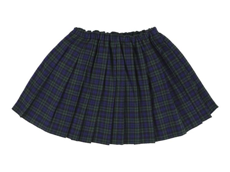 skirt with pleats - bleu