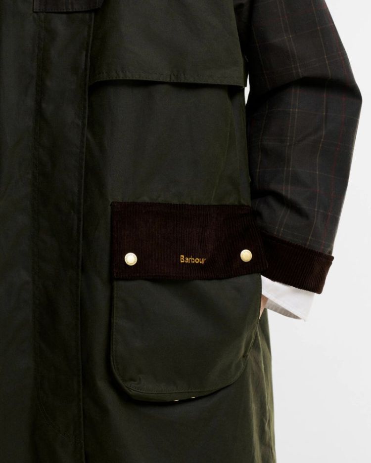 CHECKED KIRKLEES WAX JACKET OL52 FERN/CLASS