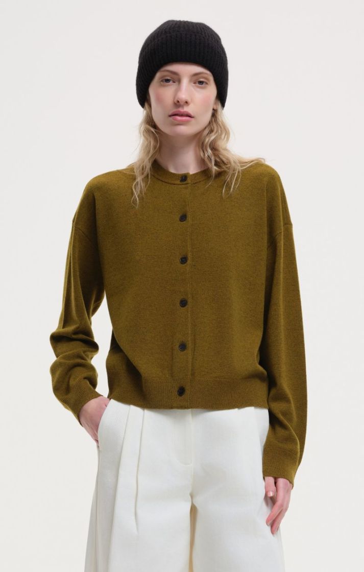 Uni Cardigan Simple - Gold Khaki