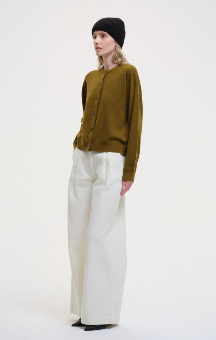 Uni Cardigan Simple - Gold Khaki