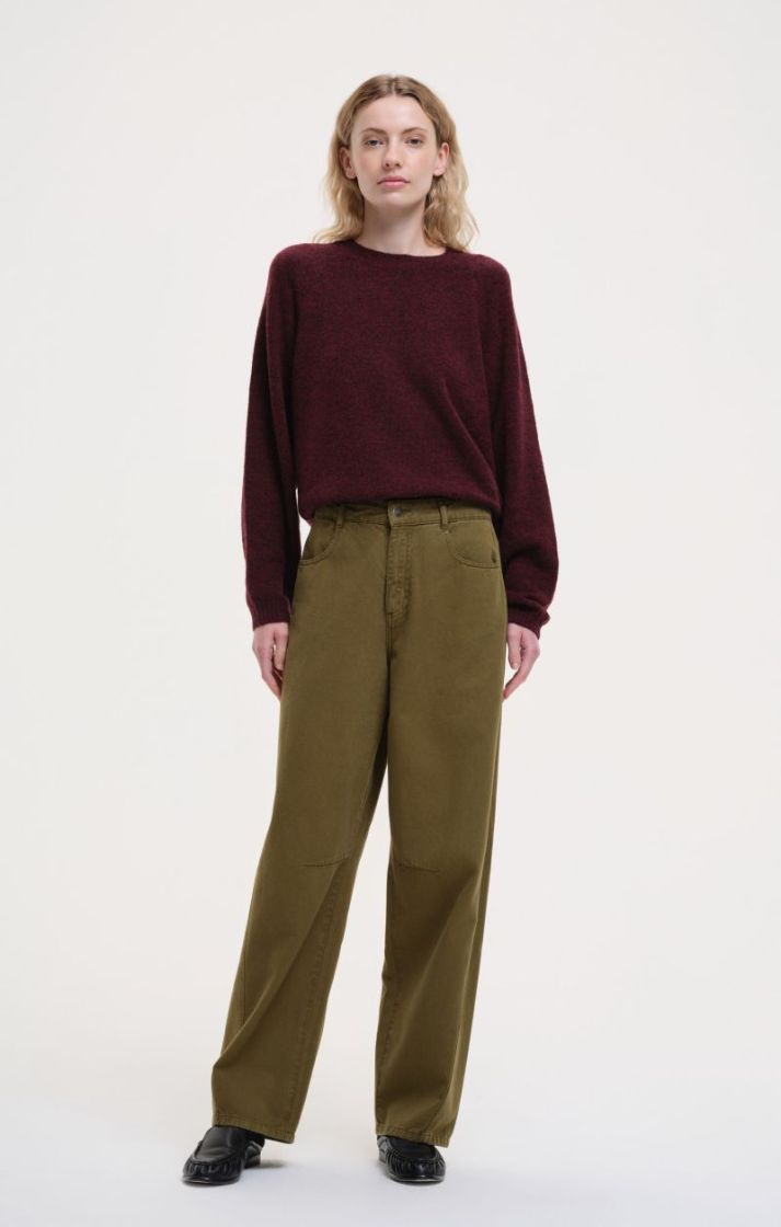 Barel Fit Pants - Khaki