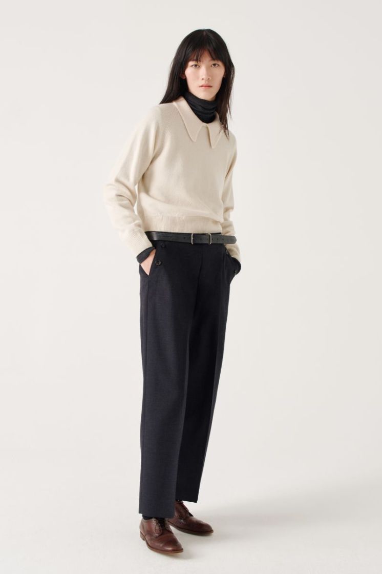 FINE GAUGE ROLL NECK - CHARCOAL