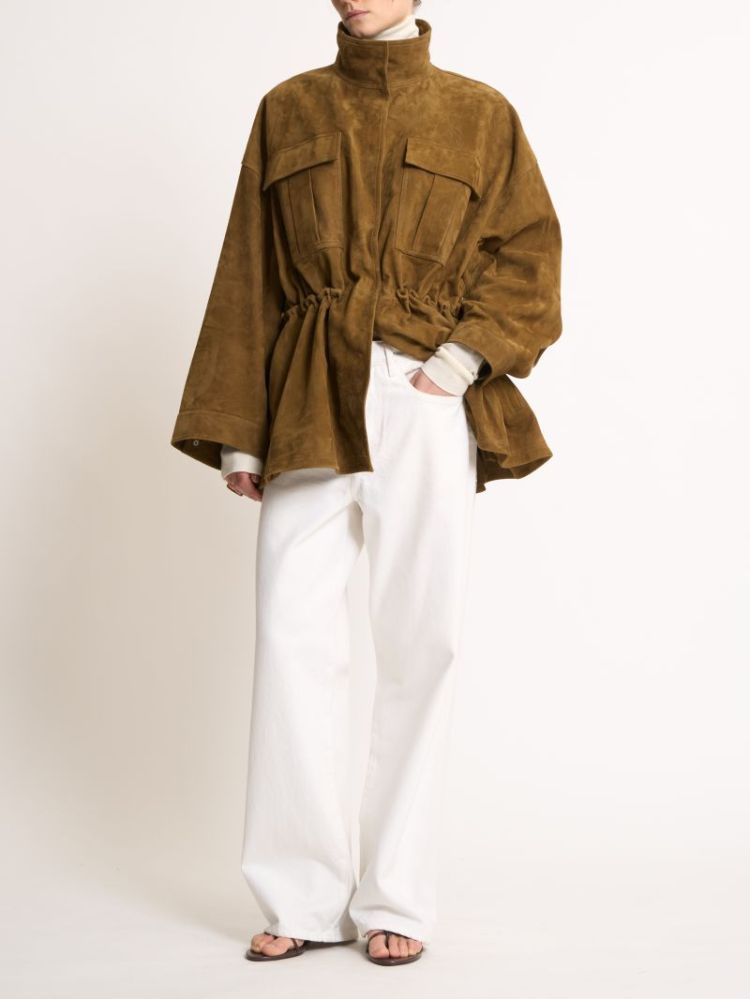 Sculptural suede jacket 343_402 sage