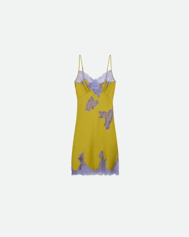 SIGNATURE LACE DRESS - OCHRE/WISTERI
