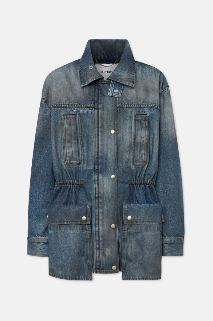FIELD JACKET D10 COATED BLUE