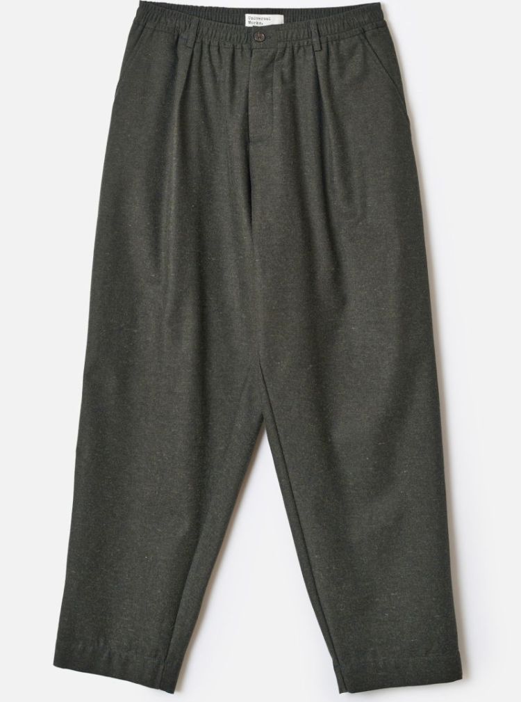 PLEATED TRACK PANT - OLIVE
