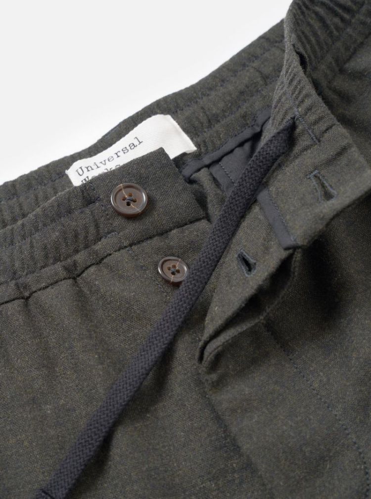 PLEATED TRACK PANT - OLIVE