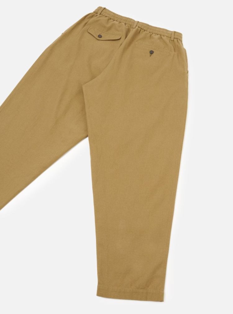 PLEATED TRACK PANT - SAND