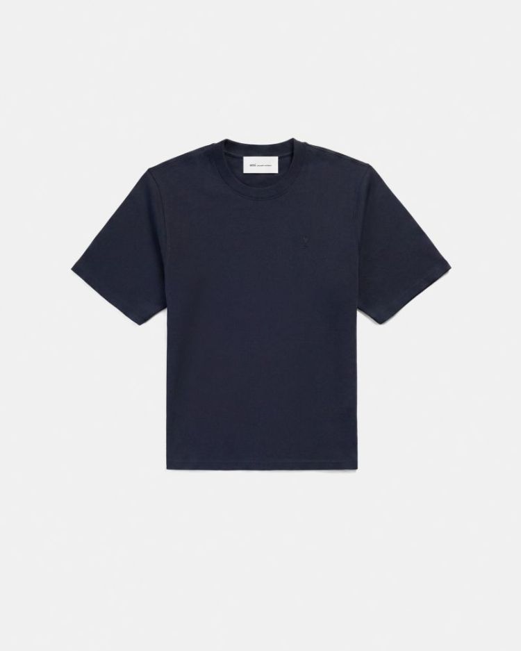 QUOTA - BOXY TSHIRT WITH TONAL A560 NAVY BLUE