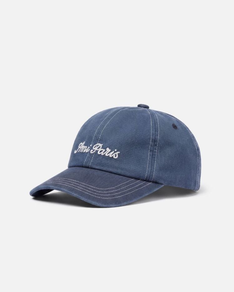 AMI PARIS EMBROIDERY CAP A339 BLACK WASH