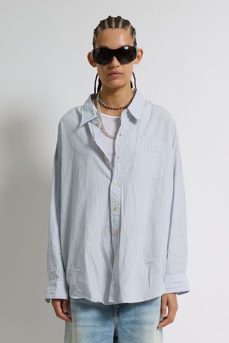 DROP NECK SHIRT - BLUE