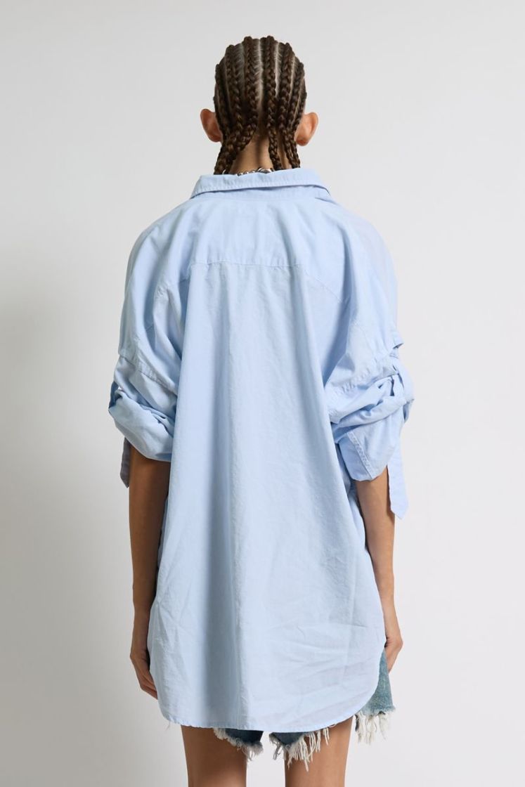 SLEEVE TAB SHIRT - LIGHT BLUE