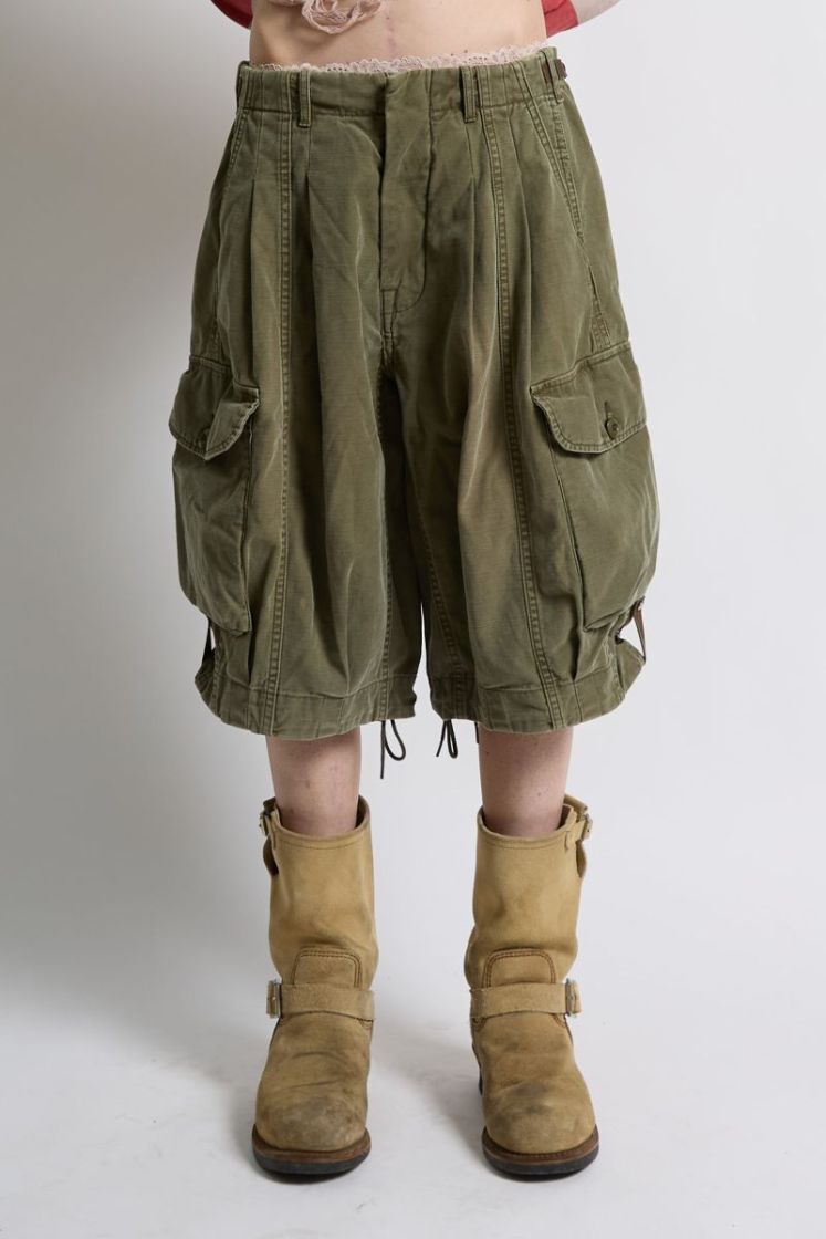 BALLOON CARGO SHORT - OLIVE GREEN