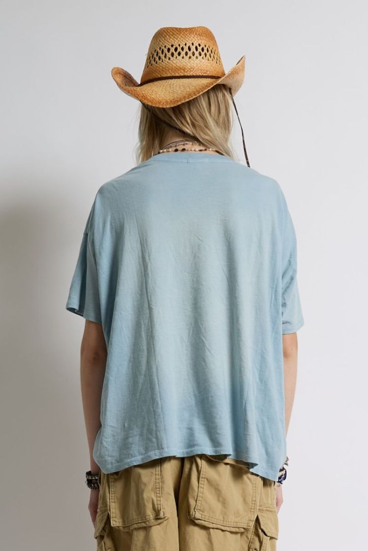 V-NECK RELAXED T - WASHED BLUE