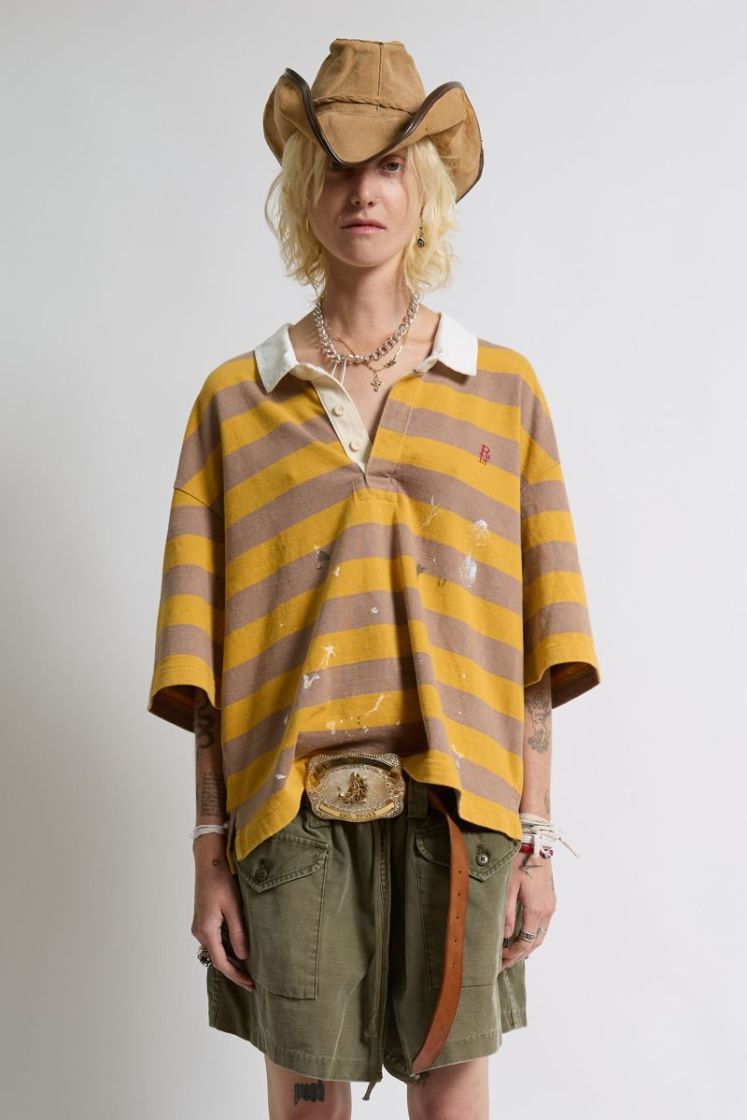 OVERSIZED SHORT SLEEVE RUGBY - YELLOW LIGHT
