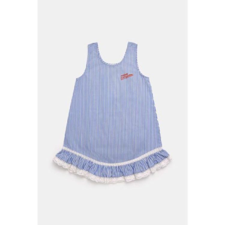 RUFFLES DRESS - BLUE
