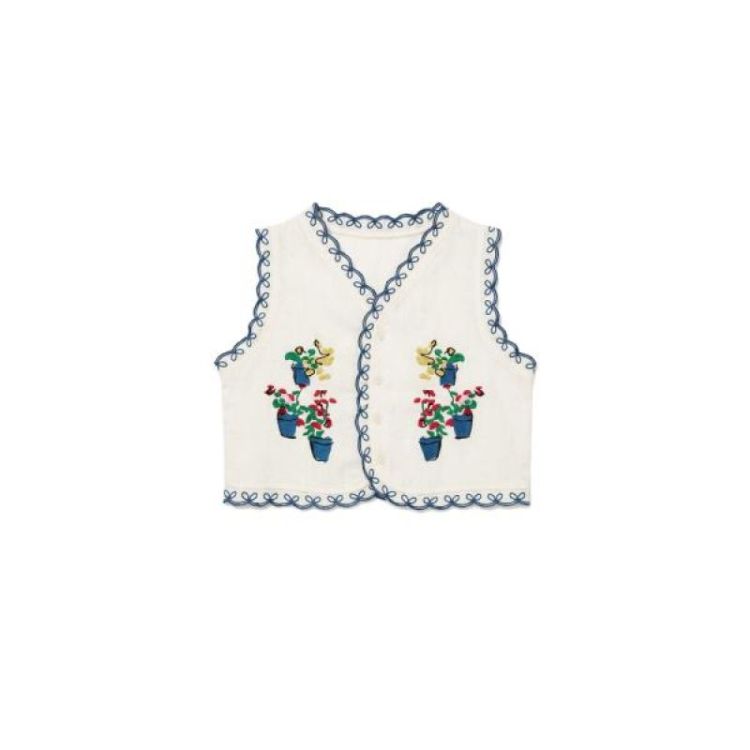 MACETAS EMBROIDERY TOP - WHITE